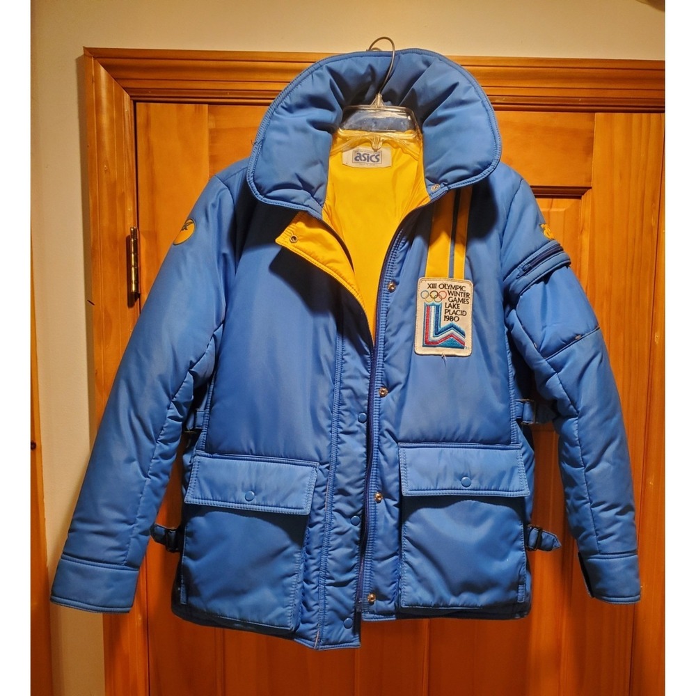 Vintage Asics Mens XII 1980 Olympic Winter Ganes Ski Snow Jacket Size Medium‎